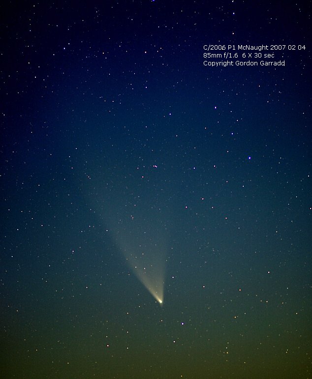 Comet McNaught evening 20070204